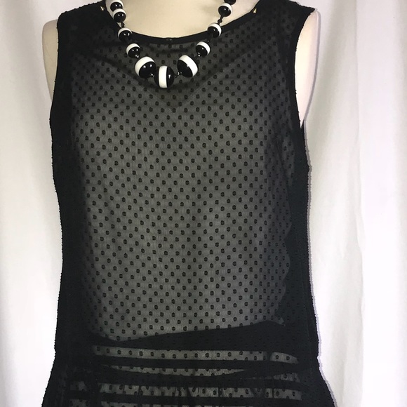 H&M Tops - 15 H&M’s sheer studded polka dot sleeveless top T2